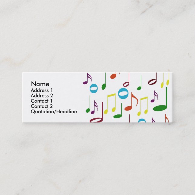 Rainbow Notes Profile Card (Front)