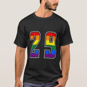 Rainbow Number 29 Team Junior Numbered Uniform T-Shirt