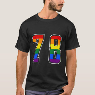 Rainbow Number 78 Team Junior Numbered Uniform T-Shirt