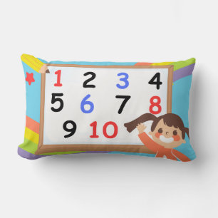 Rainbow Numbers – Educational Kid Lumbar Cushion