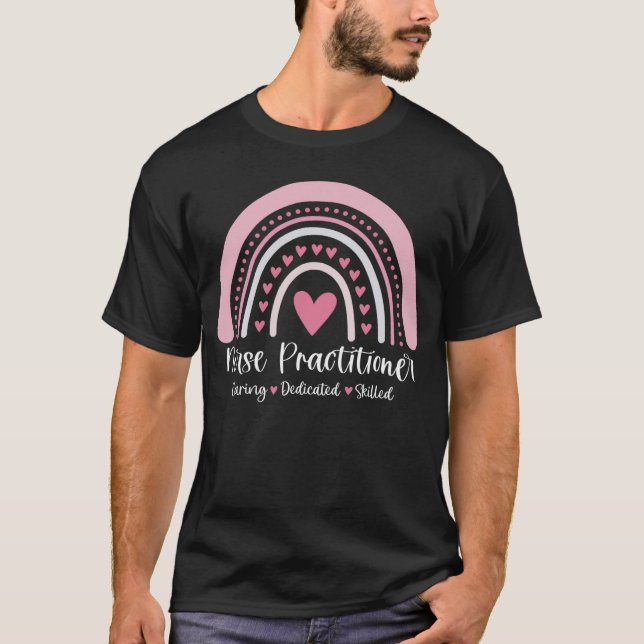 Rainbow Nurse Practitioner NP Medical Nursing Supp T-Shirt (Front)