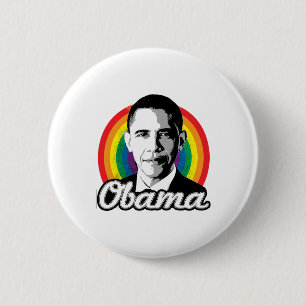Rainbow Obama - LGBT Politics - 6 Cm Round Badge