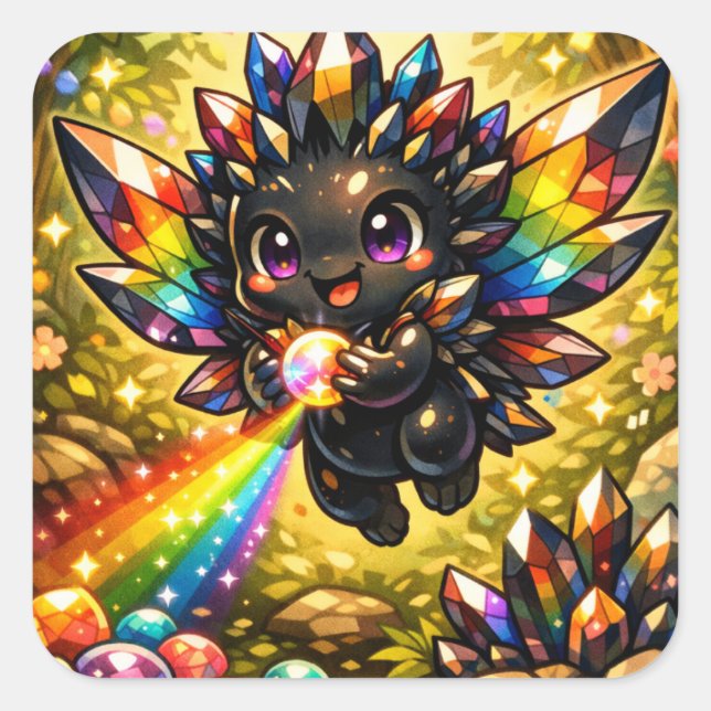 Rainbow Obsidian Gem Sprite Sticker (Front)