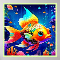 Rainbow Ocean Reef Fish Design