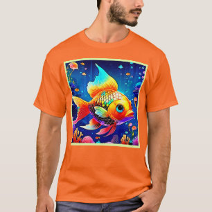 Rainbow Ocean Reef Fish Design T-Shirt
