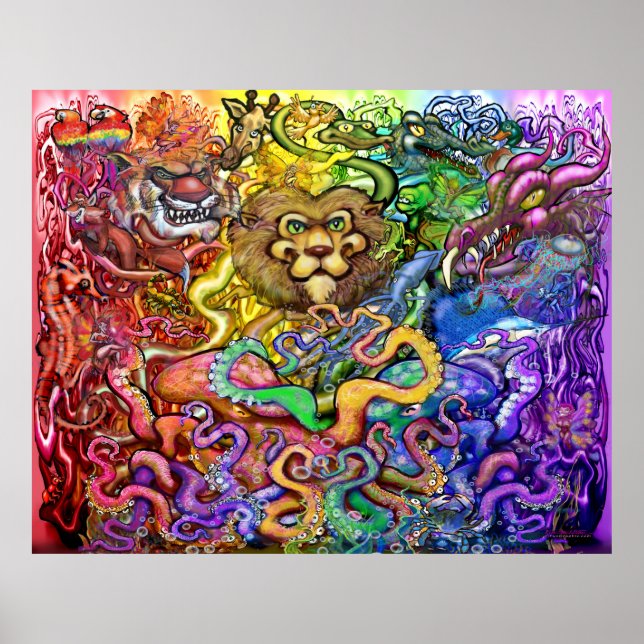 Rainbow of Animals Poster (Front)