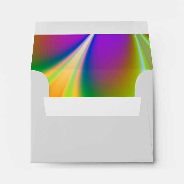 Rainbow of Colours Wedding Envelope (Back (Bottom))