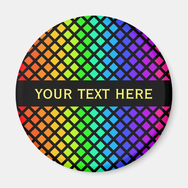 Rainbow of Diamonds custom magnet (Front)