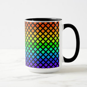 Rainbow of Diamonds mug - choose style & colour