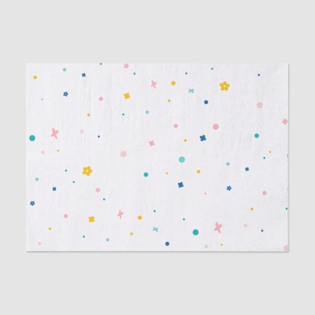 Rainbow of Fun Birthday Party theme Tissue Paper (Front)