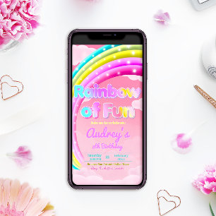 Rainbow of Fun Cellphone Invite
