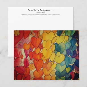 Rainbow of Hearts and Hope Celebration Postcard