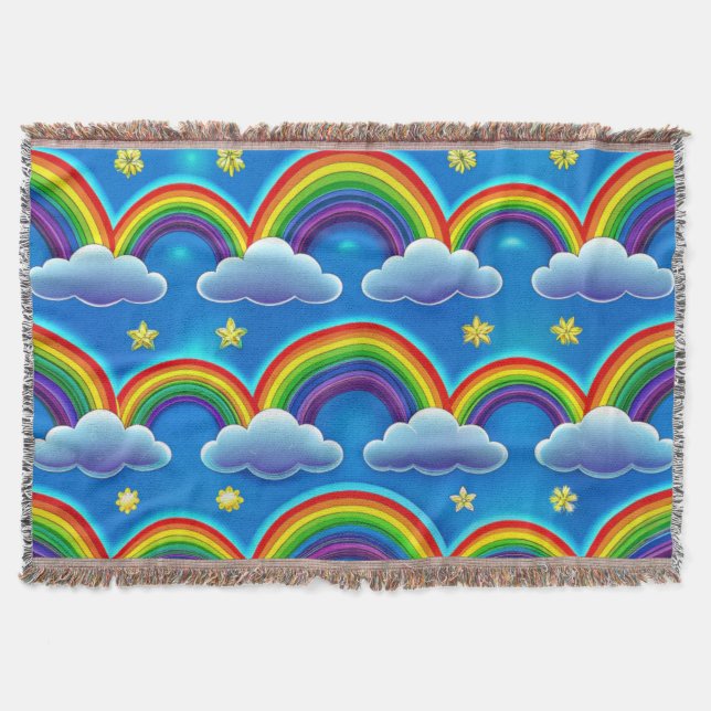 Rainbow of Hope - Cosy Baby Blanket (Front)