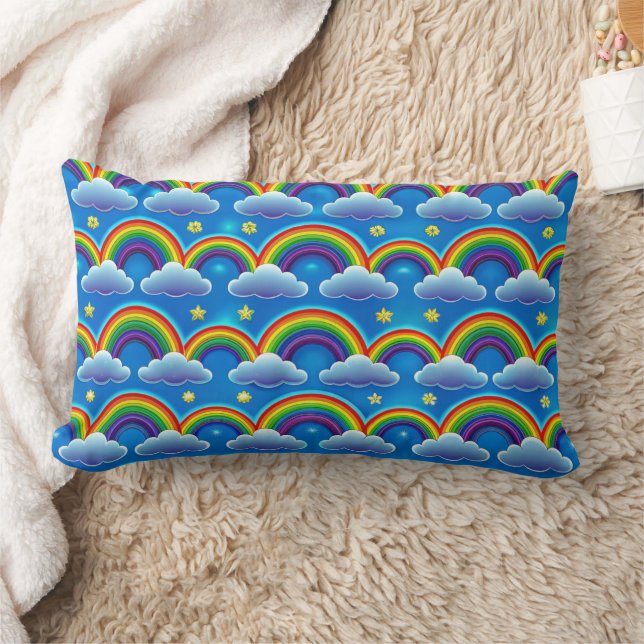 Rainbow of Hope - Nature-Inspired Throw Pillow  (Blanket)
