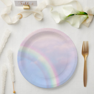Rainbow of hope paper plate