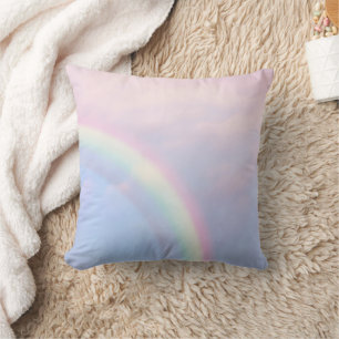 Rainbow of hope - pastel, cushion