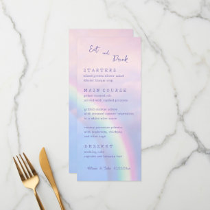 Rainbow of hope - pastel, wedding  menu