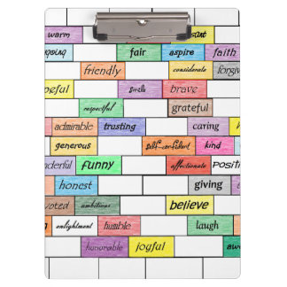 Rainbow of Inspirational Graffiti Clipboard