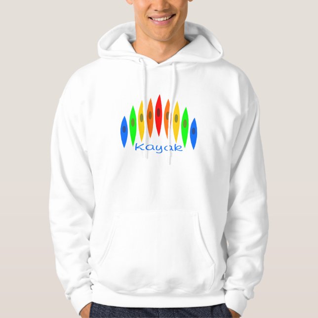 Rainbow of Kayaks Hoodie (Front)