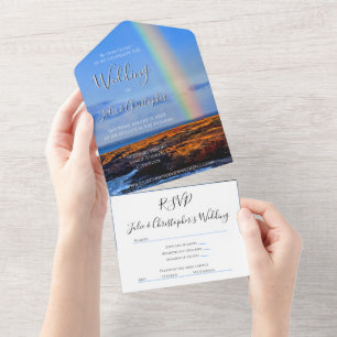 Rainbow of Love & Happiness, Wedding All In One Invitation