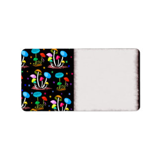 Rainbow Of Mushrooms Label