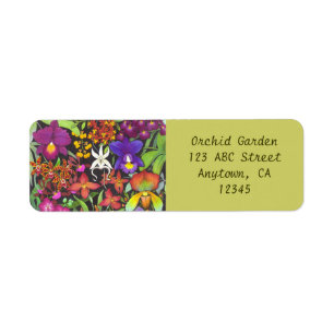 Rainbow of Orchids Avery Label
