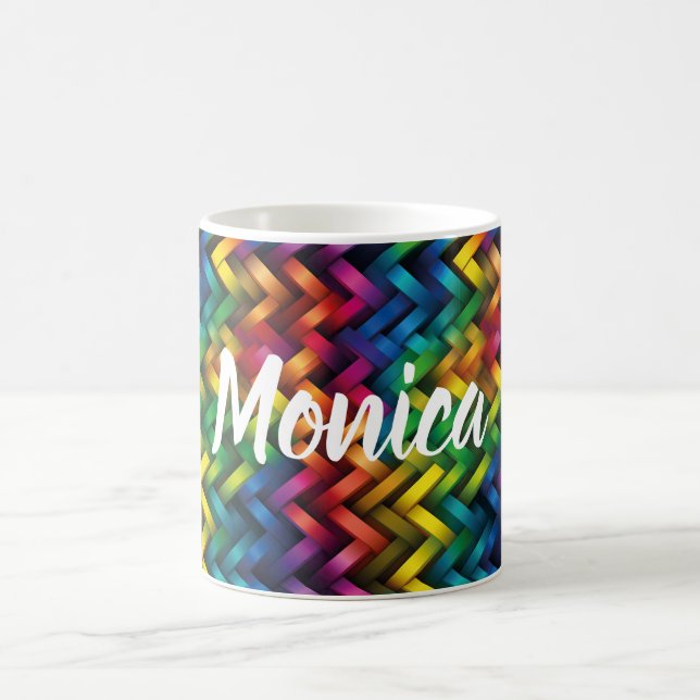 Rainbow of Vibrant Geometry Coffee Mug (Center)