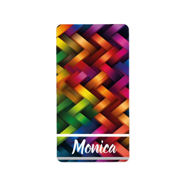 Rainbow of Vibrant Geometry Label (Front)