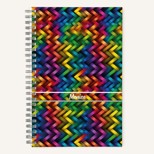 Rainbow of Vibrant Geometry Notebook (Front)