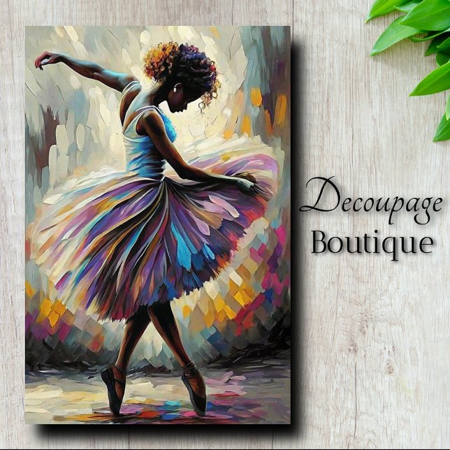 Rainbow Oil Ballerina Art Decoupage Tissue Paper (Rainbow Oil Ballerina Art Decoupage Tissue Paper)