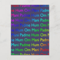 Rainbow Om Mani Padme Hum on Purple