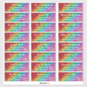 Rainbow Ombre 24 LGBTQ Wedding Guest Address