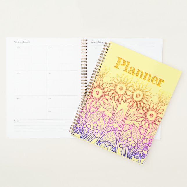 Rainbow Ombre Butterfly & Ladybugs Planner (Display)