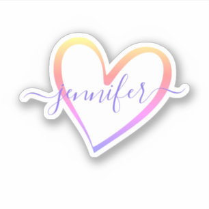 Rainbow Ombre Calligraphy Calligraphic Font Name