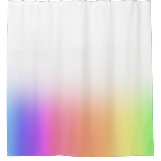 Rainbow Ombre Gradient on Any Colour Shower Curtain