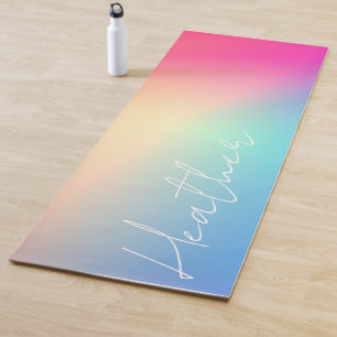 Rainbow Ombre Gradient  Yoga Mat