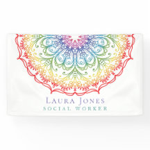 Rainbow Ombre Mandala Ladies Pride Convention