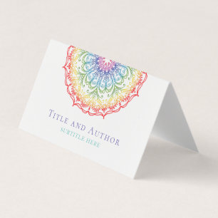 Rainbow Ombre Mandala Ladies Pride Hair Stylist Business Card