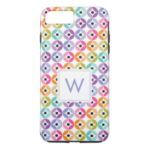 Rainbow Ombre Polka Dot Quilt Pattern Case-Mate iPhone Case