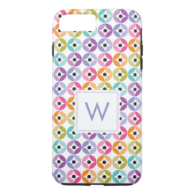 Rainbow Ombre Polka Dot Quilt Pattern Case-Mate iPhone Case (Back)