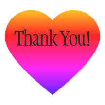 Rainbow Ombre Thank You