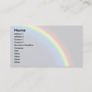 Rainbow on black business card