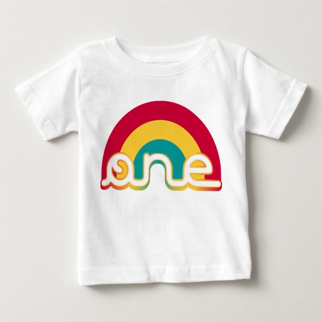 Rainbow One Birthday Tee (Front)