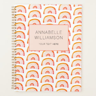 Rainbow orange boho planner