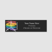 Rainbow Order of Defence Name Tag