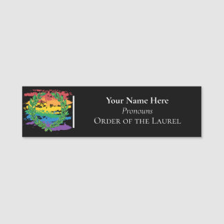 Rainbow Order of the Laurel Name Tag