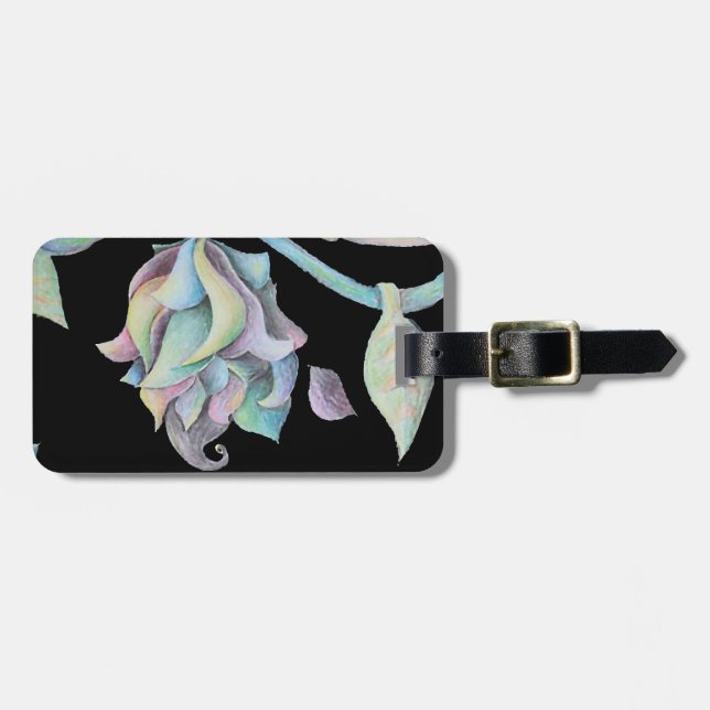 Rainbow Organic Abstract Luggage Tag (Front Horizontal)