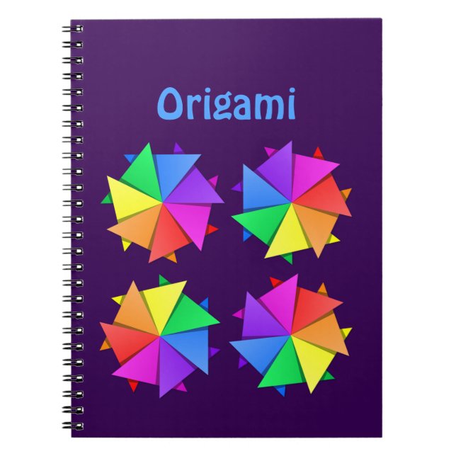 rainbow origami spiral notebook (Front)
