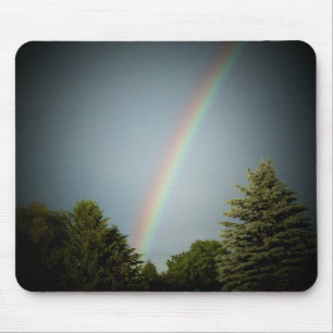 Rainbow over Evergeen Mouse Pad