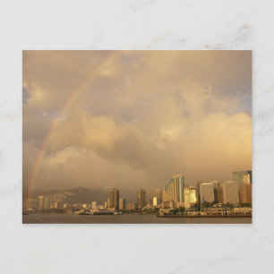 Rainbow over Honolulu, Hawaii, USA 3 Postcard